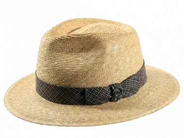 Strohhut Fedora Traveler mit Seide