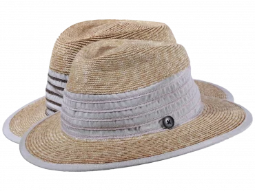 Sommerhut Fedora mit Leinenbändern