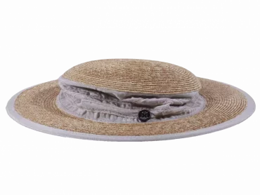 Cloche Damen Leinenbaender Vanille