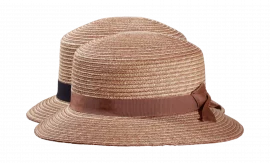 Damen Strohhut Nougat