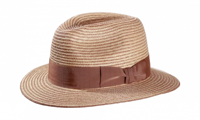 Strohhut Traveler Mittelbeige/Nougat