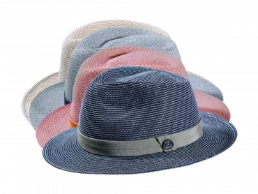 Strohhut Fedora Hanf in vier Farben