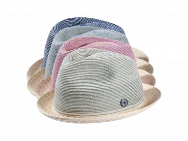 Strohhut Player mit Hanf in bi-Color