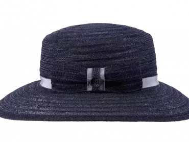 Cloche Gross Hanf in Marine/hellgrau