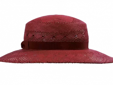 Damencloche gross Panama ventiliert in Rot