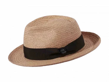 Strohhut Bogart Raffia fein Natur/Olive
