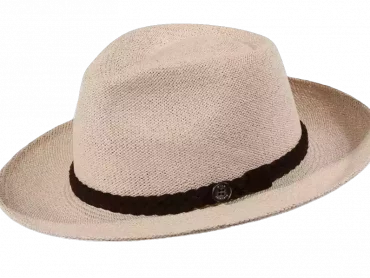 Fedora twistet Panama Echtleder gefl.