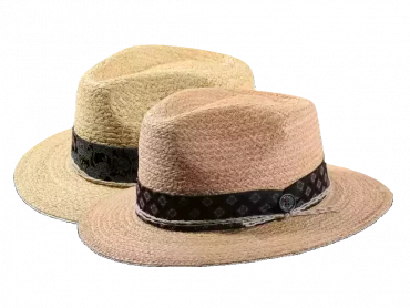 Fedora Traveler Raffia mit Hanfschnur