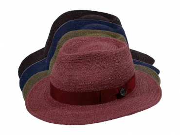 Strohhut City Raffia fein farbig