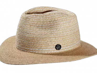 Fedora Cityhut Leinen-Raffia