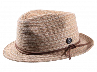 Strohhut Trilby Hanf/Leinen Nougat