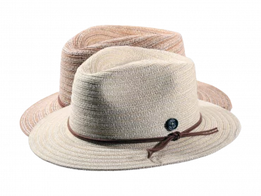 Strohhut Traveler aus Hanf in Hellbeige oder Nougat