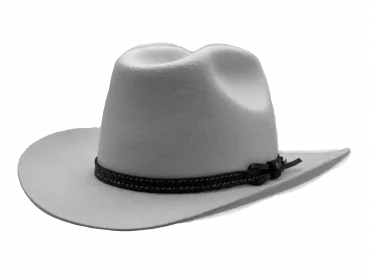 Westernhut Desperado in Hellgrau mit Lederhutband