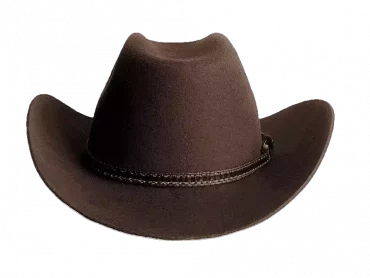 Westernhut Desperado in Braun mit Lederhutband