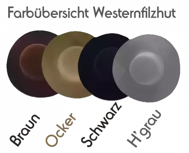 Westernfilz In 4 Farben