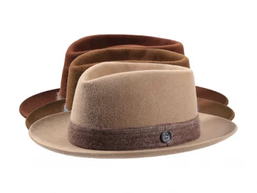 Haarfilzhut Fedora Velours "Folly Ribon" shapable
