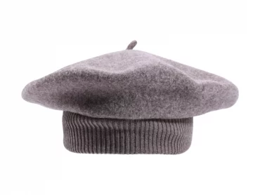 Béret mit Wollkragen
