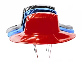 Regenhut mit breiter Krempe Farbe Schwarz, Rot oder Marine
