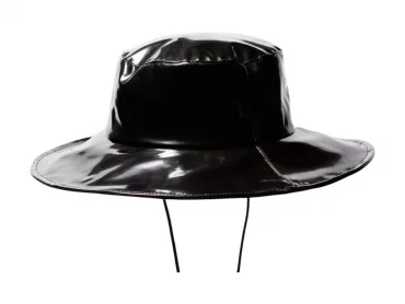 Regenhut mit breiter Krempe Farbe Schwarz