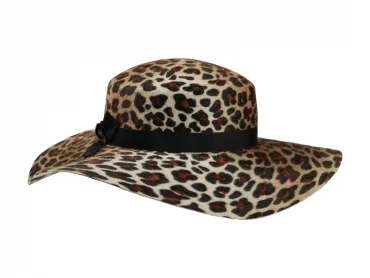Damen-Schlapphut Animalprint
