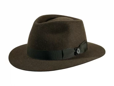 Haarfilzhut Fedora City Stichelhaar meliert