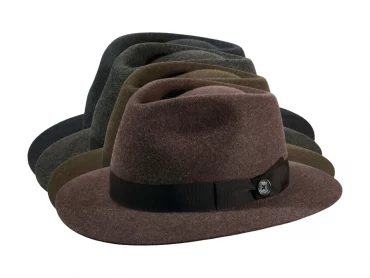 Haarfilzhut Fedora City Stichelhaar meliert