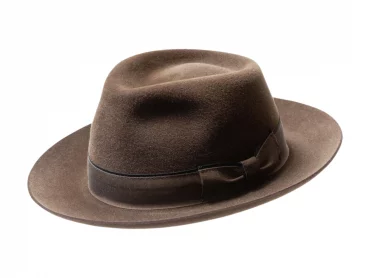 Haarfilzhut Fedora Velours Braun
