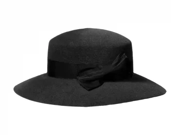 Damenhut velours mit Doppelmasche