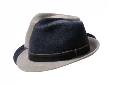 Haarfilzhut Trilby 2-Pieces grau/beige