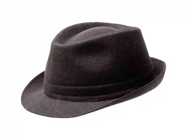 Stoffhut Trilby Braun