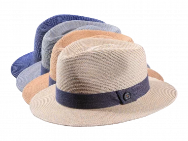 Strohhut Traveler aus Hanf in vier Farben