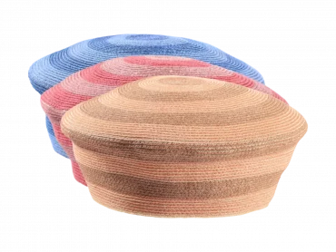 Beret in drei Farben