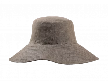Leinenhut Cloche in Olive