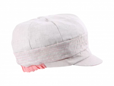 Ballonmütze linen & cotton in Weiss