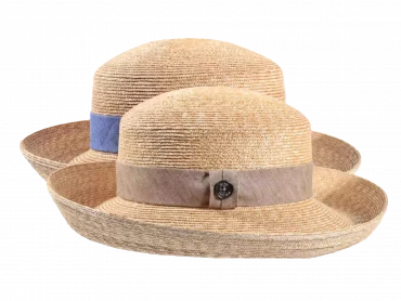 Sommer Damen Aufschlaghut in Sand/Ciel