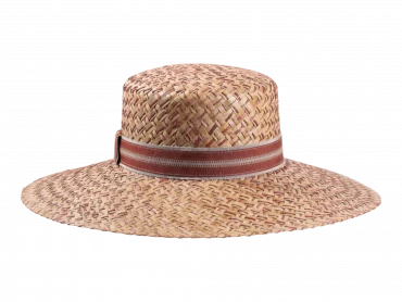 breiter Damen Sommerhut in Nougat