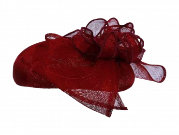 Toque Kopfschmuck in Rot