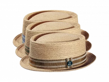 Strohhut Porkpie Raffia fein