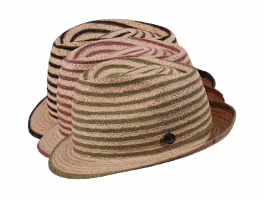 Strohhut Trilby aus zwei Farben