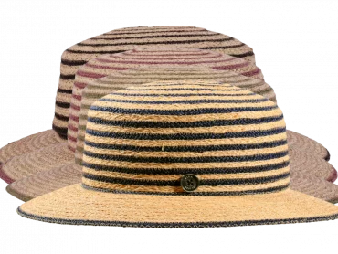 Damenstrohhut Cloche zweifarbig