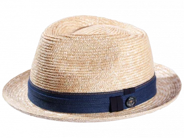 Trilby Stroh mit Baumwoll-Garnitur
