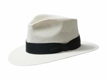 Panamahut Twisted Bogart Weiss/Schwarz