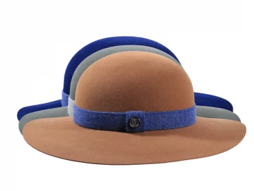 Damenhut Cloche Velours breit