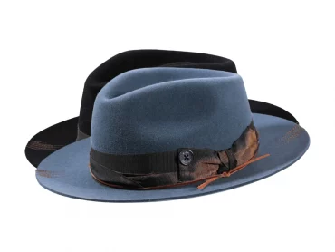 Filzhut Fedora Schwarz und Salbei