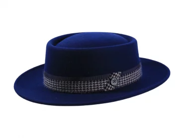 Wollfilzhut Fedora in Blau