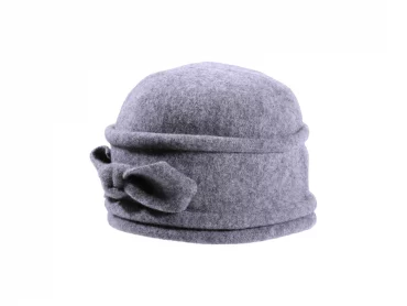 Damen Winter Wollmütze Grau