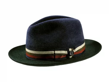 Fedora oder Bogart Haarfilzhut 2-Piece meliert