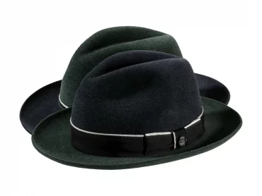 Fedora oder Bogart Haarfilzhut 2-Piece meliert