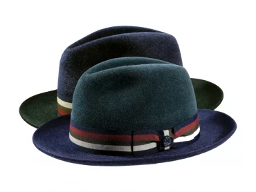 Fedora oder Bogart Haarfilzhut 2-Piece meliert