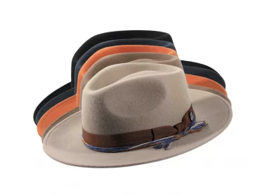 Filzhut Fedora Wolle "waxed Ribbon"